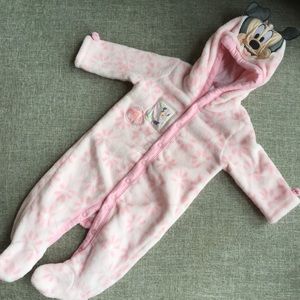 Disney Minnie Mouse Hooded Romper Baby 3-6 Months